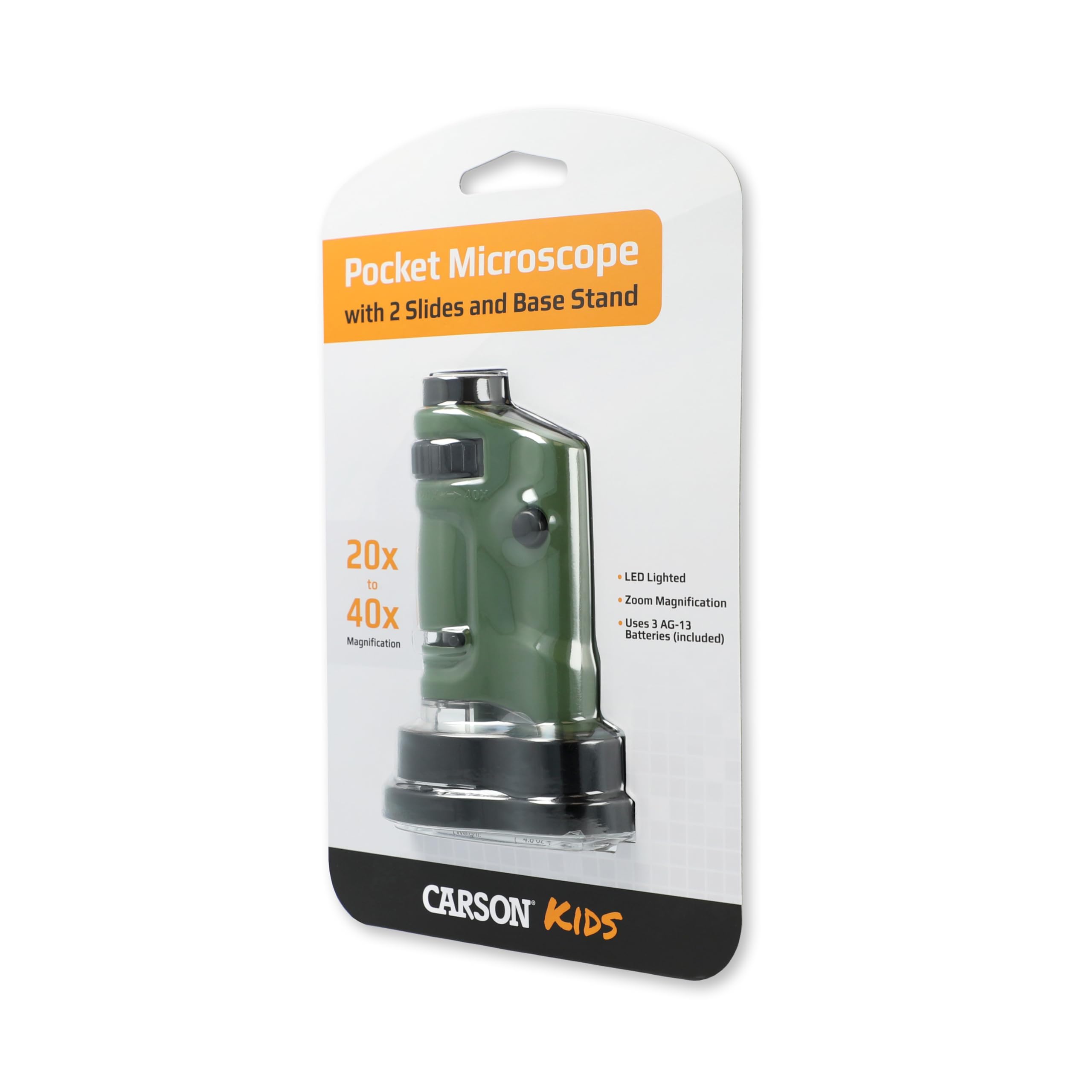 Peacoco MicroBrite 20x-40x Zoom LED Lighted Pocket Microscope (MM-24)