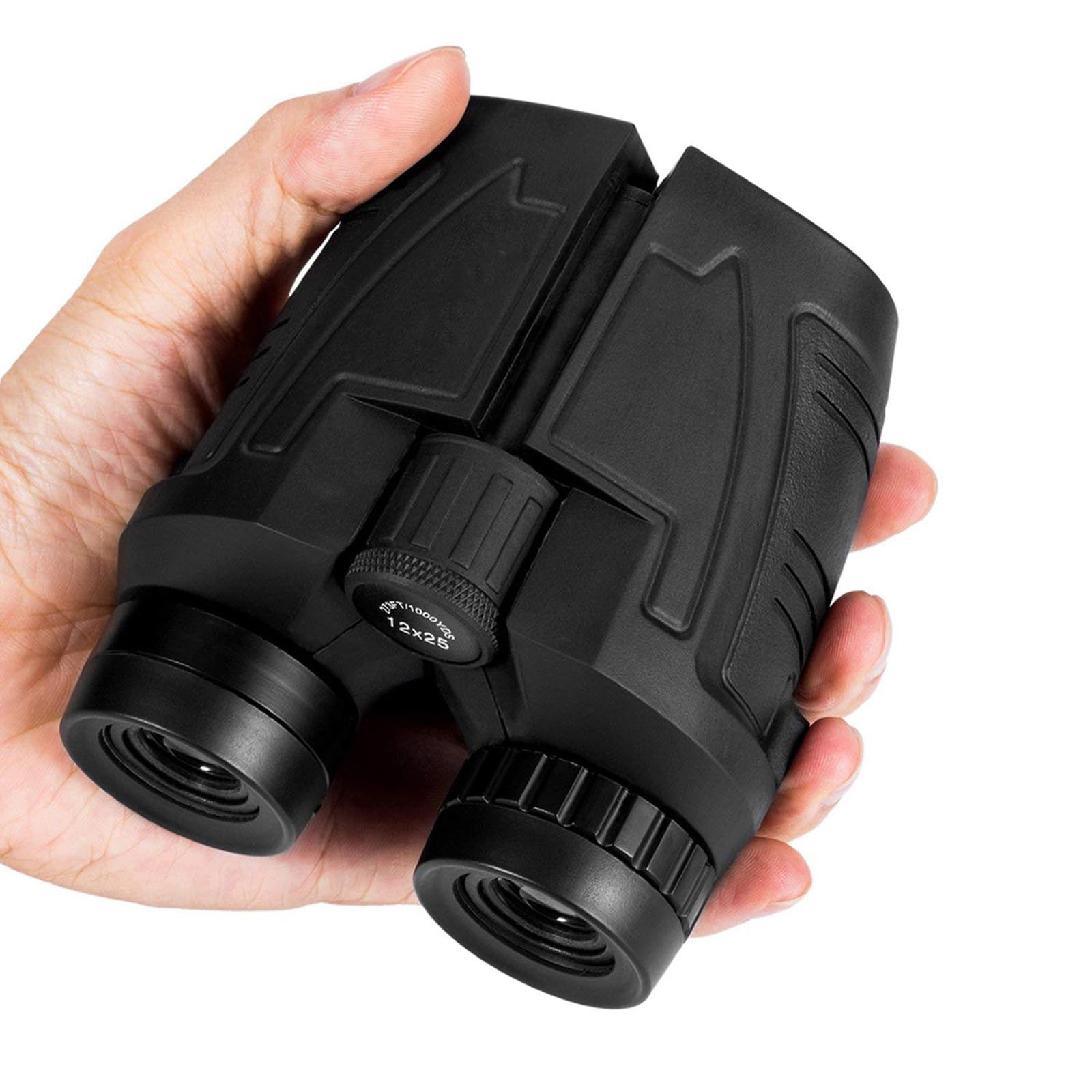 Peacoco 12x25 Compact Binoculars for Adults and Kids, Large Eyepiece Waterproof Binocular with Low Light Vision,High Powered Easy Focus Binoculars for Bird Watching,Outdoor Hunting,Travel,Sightseeing