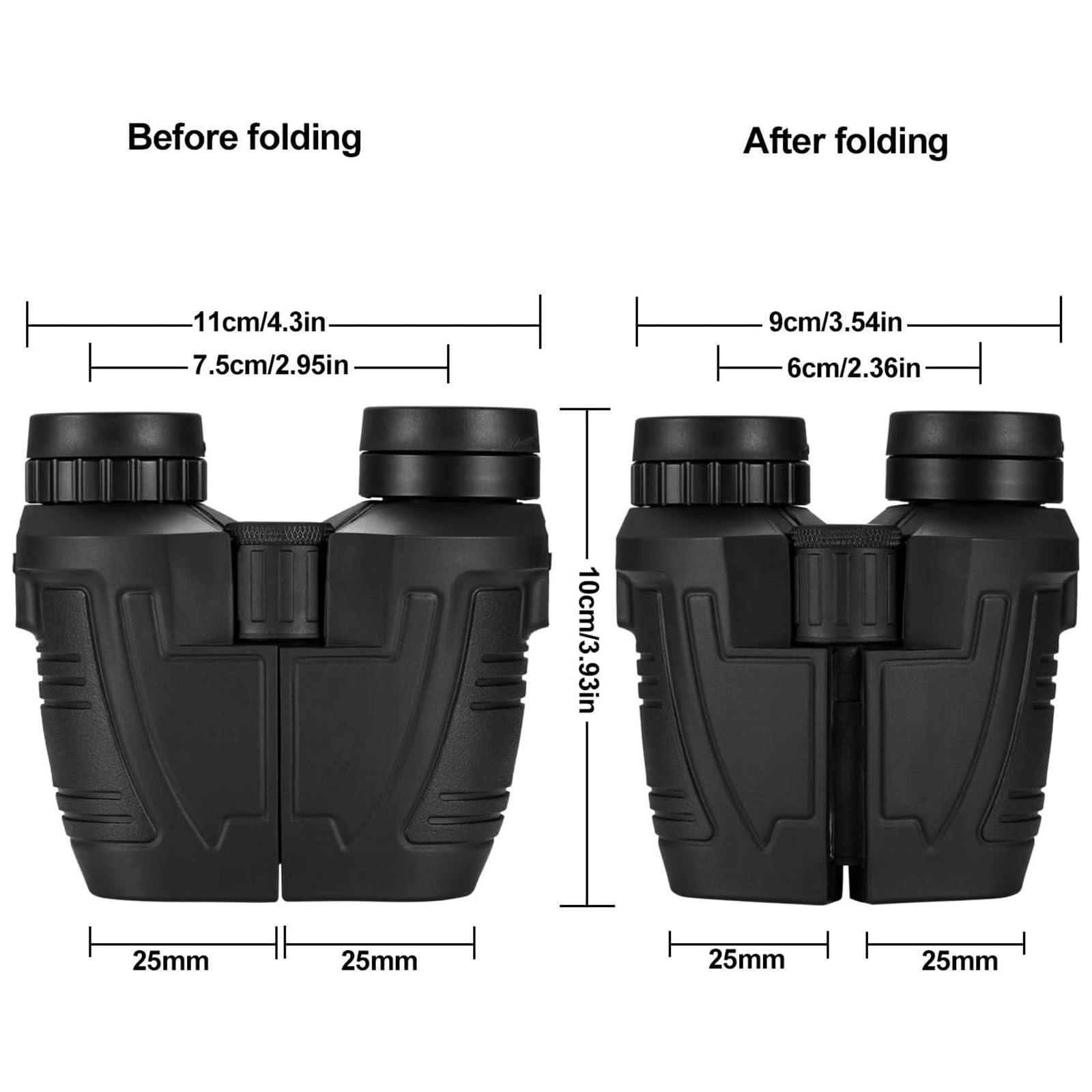 Peacoco 12x25 Compact Binoculars for Adults and Kids, Large Eyepiece Waterproof Binocular with Low Light Vision,High Powered Easy Focus Binoculars for Bird Watching,Outdoor Hunting,Travel,Sightseeing