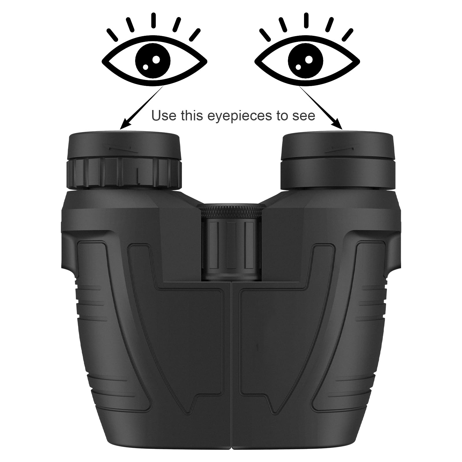 Peacoco 12x25 Compact Binoculars for Adults and Kids, Large Eyepiece Waterproof Binocular with Low Light Vision,High Powered Easy Focus Binoculars for Bird Watching,Outdoor Hunting,Travel,Sightseeing