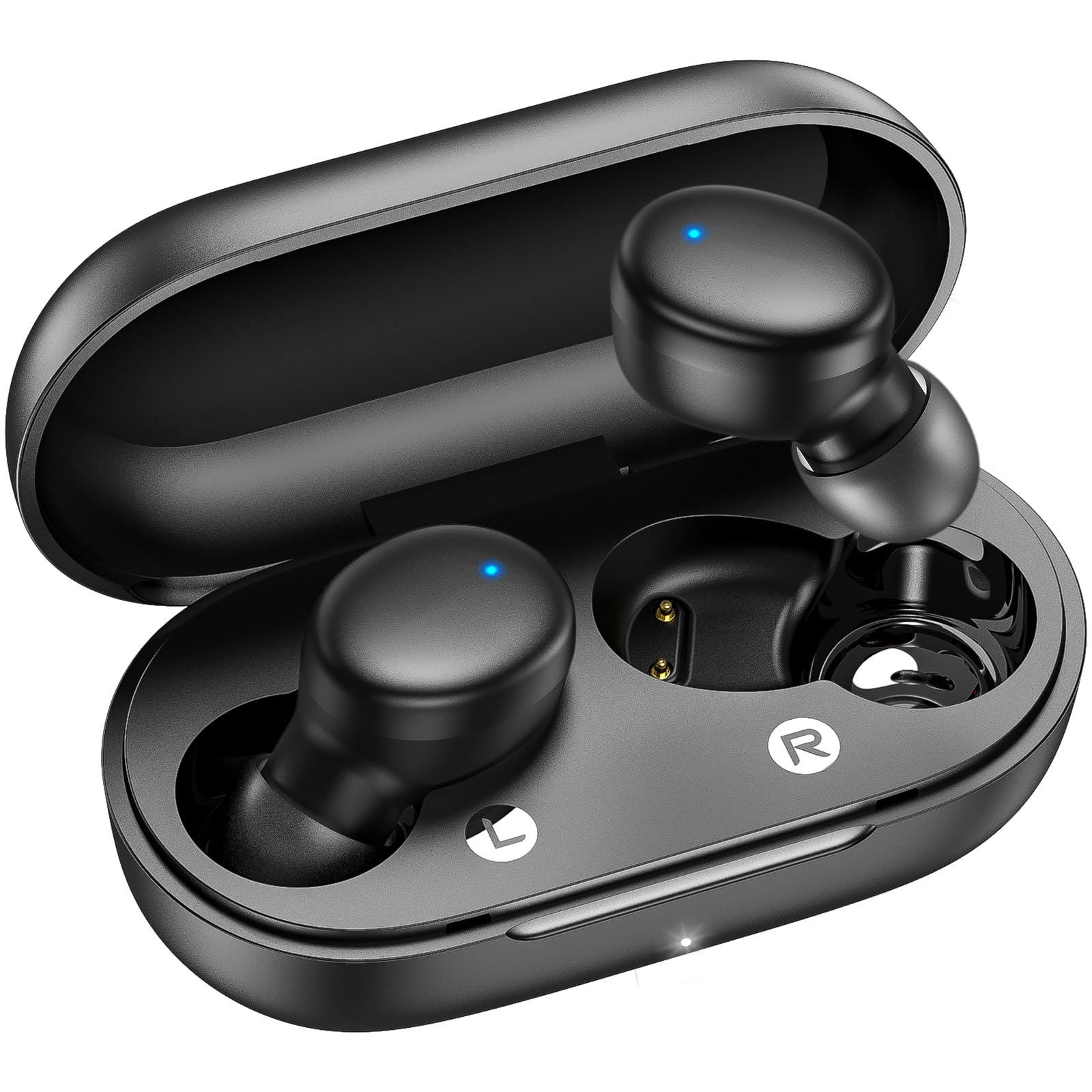 Peacoco Wireless Earbuds Bluetooth 5.3 in Ear Buds Light-Weight Headphones,Deep Bass Sound,Built-in Mics Headset,Clear Calls Earphones for Sports Workout