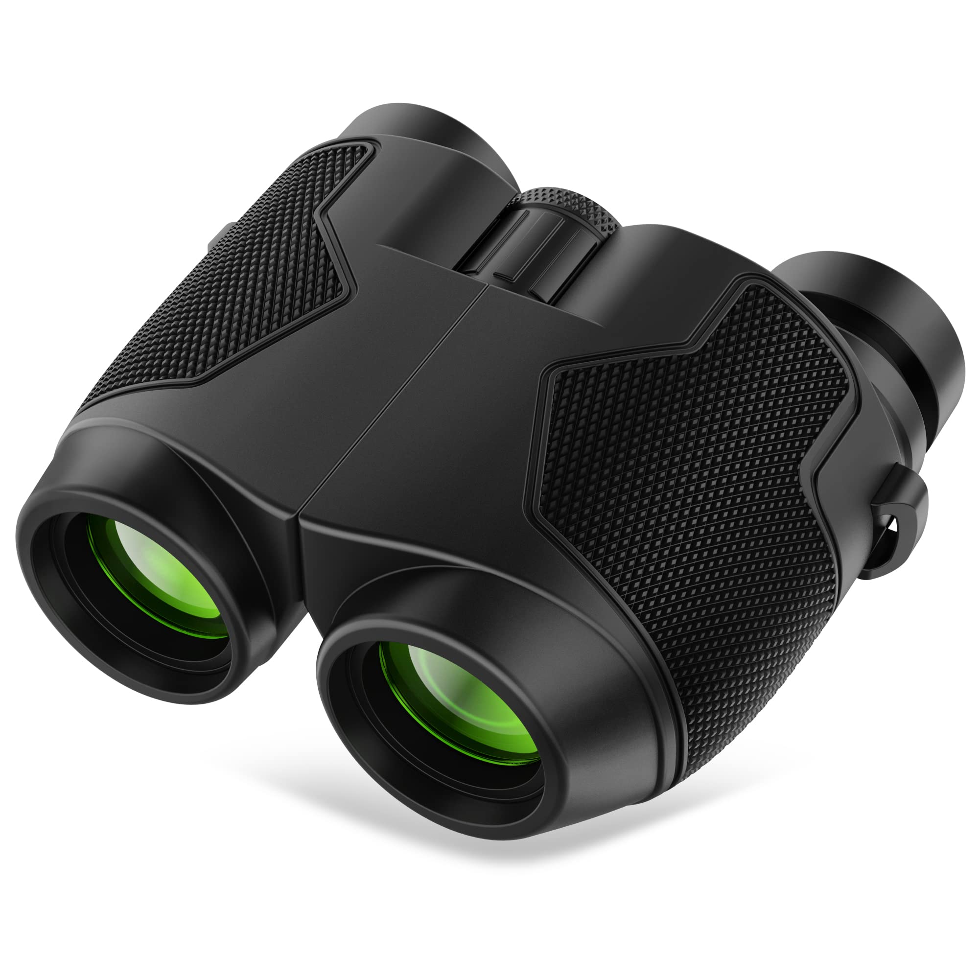 Peacoco Binoculars 12x25 for Adults and Kids Night Vision Binoculars Compact Large Eyepiece Waterproof Binocular Easy Focus Wide Field of View & Long Eye Relief for Bird Watching,Hiking,Concert